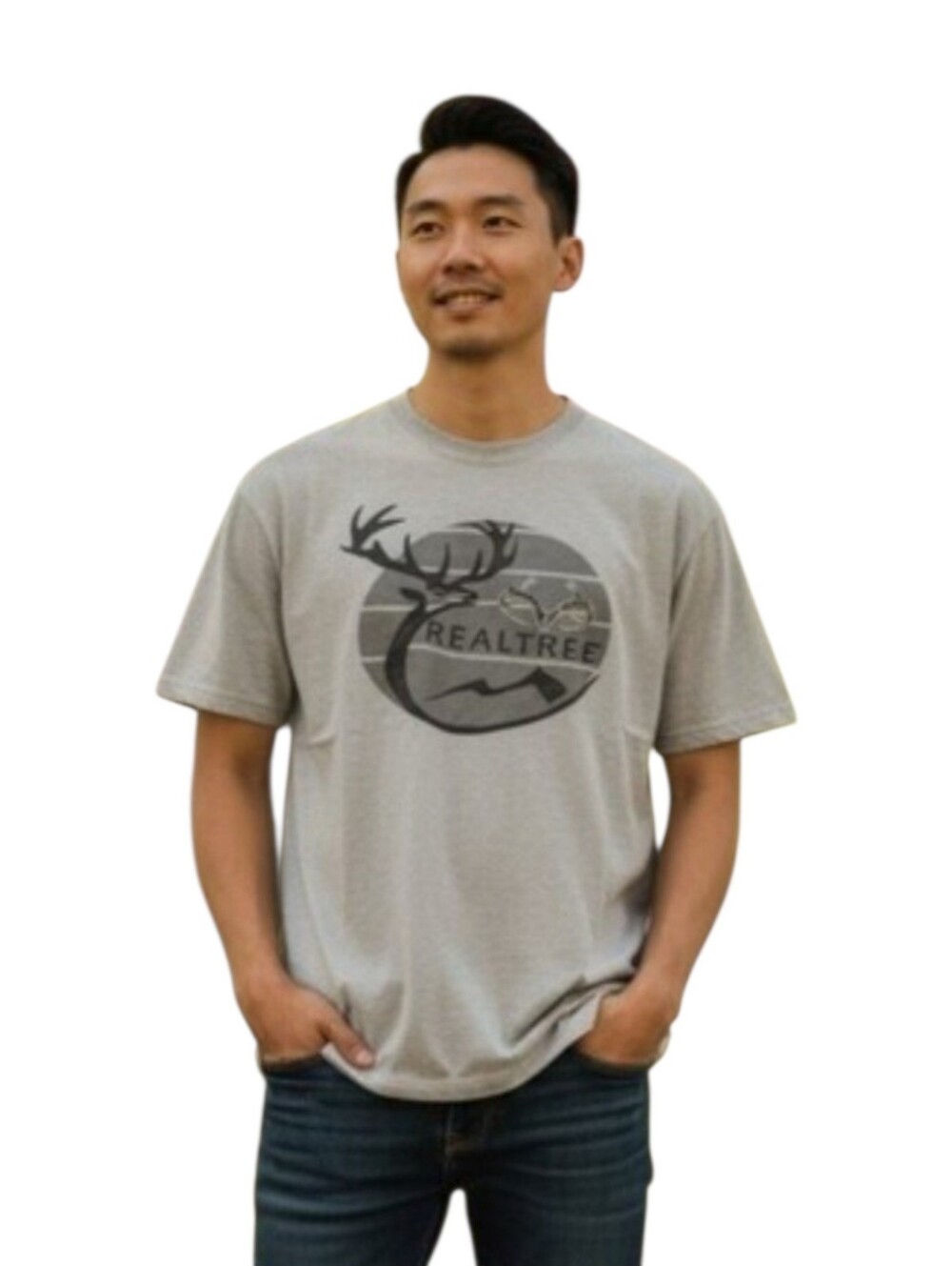 Realtree Light Gray Graphic Short-Sleeve Tee